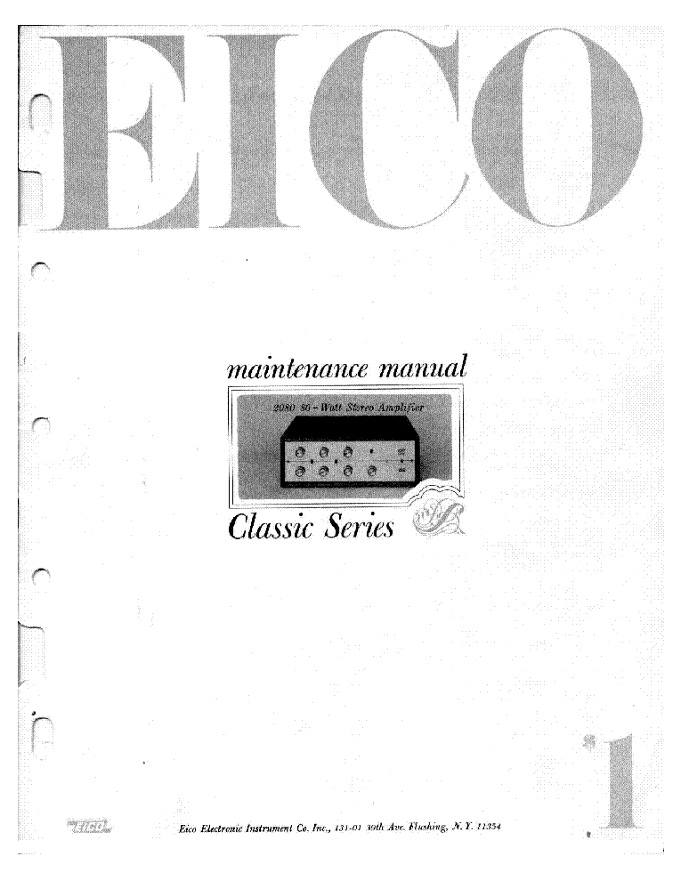 Eico 2080 Service Manual